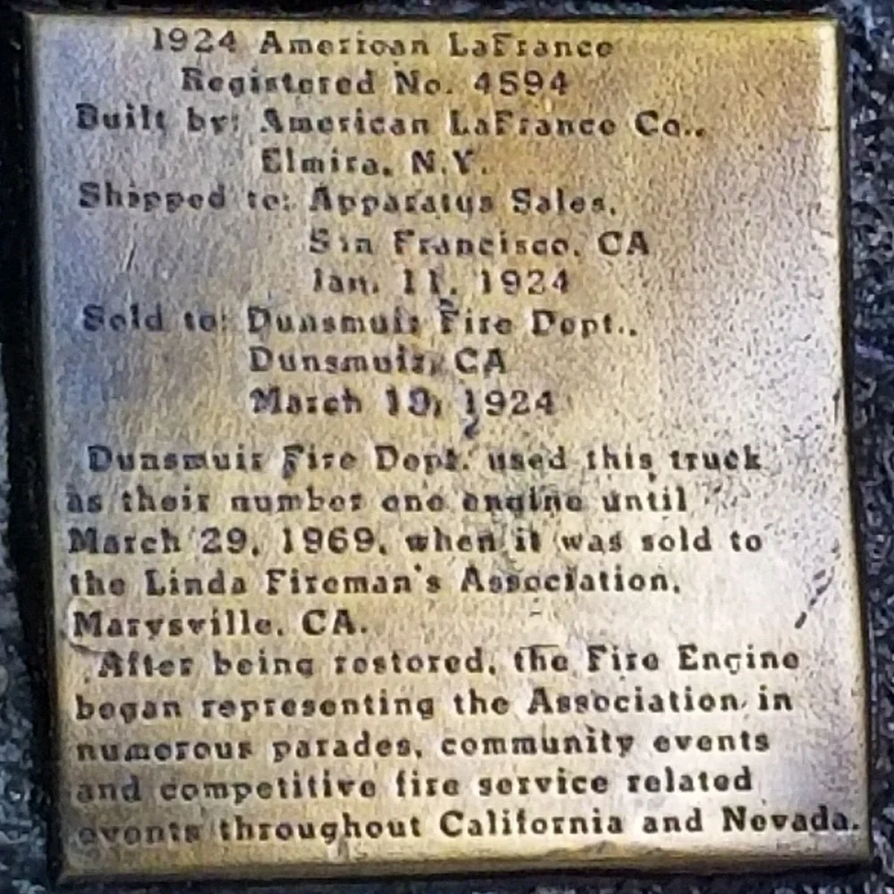 1924 American La France‎ Fire Truck Linda Firemans Association Belt Buckle Brass